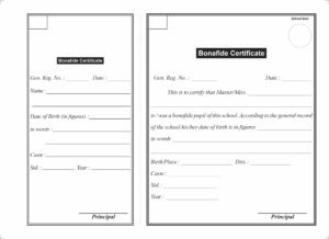 60. Bonafide Certificate Pad Book